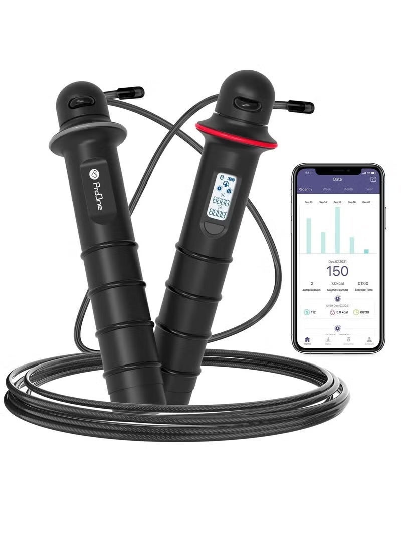 ProOne PGH600 Smart Digital Jump Rope Bluetooth Enabled Skipping Rope with counter, Adjustable Height, Jump Counter, Smart Phone Connected App, Data Analysis - Image 1